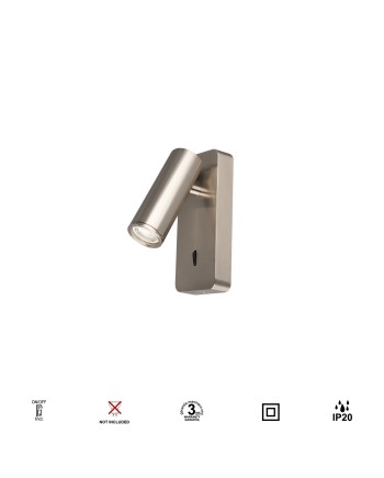 NOTTE * APLIQUE LECTOR MINI GU10 - NICKEL SATIN
